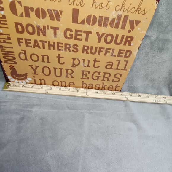 Chicken Sign Farmhouse Rustic Metal‎ - Picture 6 of 6